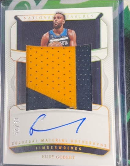 2022 Panini National Treasures Colossal Material Autographs #Rudy Gobert — front