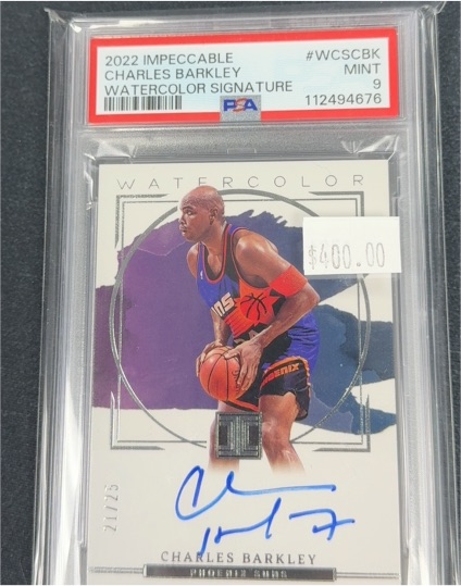 2022 Impeccable #WCSCBK Charles Barkley Watercolor Signature — front