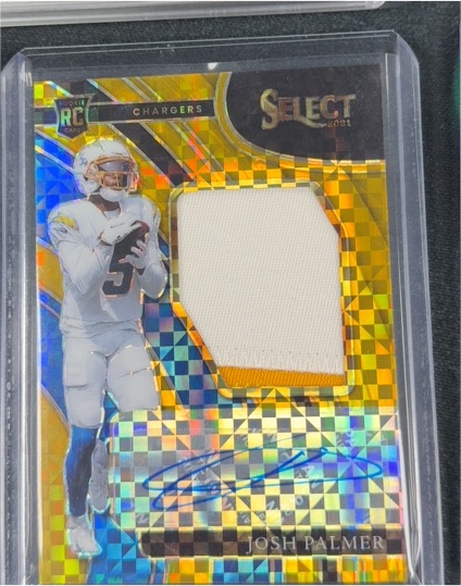 2021 Panini Select Rookie Signature Memorabilia #RSM-JPA Josh Palmer — front