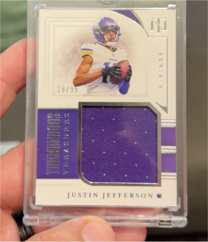 2021 Panini National Treasures Tremendous Treasures #TT-JJ Justin Jefferson — front