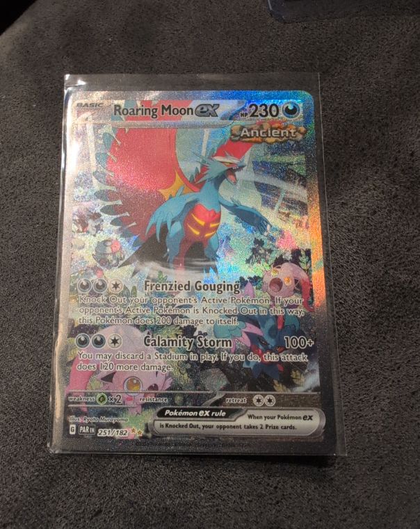 2023 Pokémon TCG Paradox Rift #251 Roaring Moon EX — front