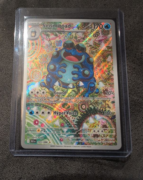 2025 Pokémon Scarlet & Violet #105 Seismitoad Black Bolt — front