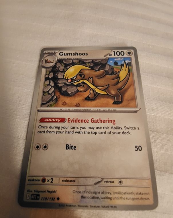 2016 Pokémon ME01: Mega Evolution #110 Gumshoos — front
