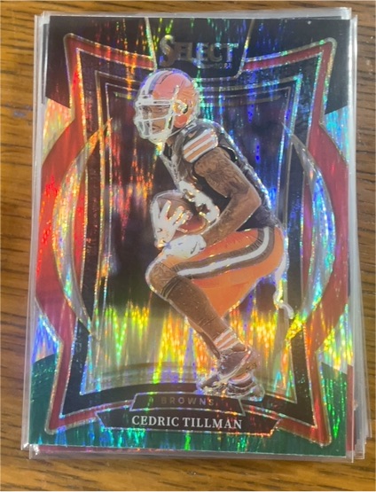 2024 Panini Select - Concourse Cedric Tillman #17 Black & Red Shock Prizm — front