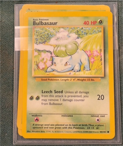 1999 Pokémon #44 Bulbasaur — front