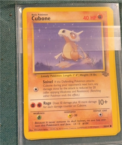 1999 Pokémon Jungle #50 Cubone — front