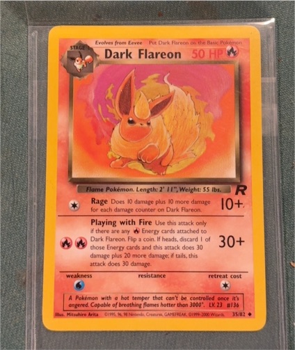 1999 Pokémon Team Rocket #35 Dark Flareon — front
