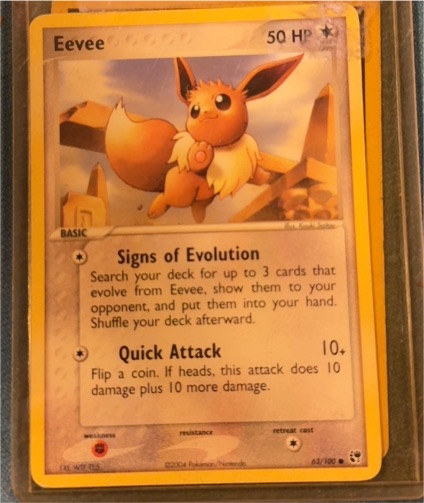 2003 EX Sandstorm #63 Eevee — front