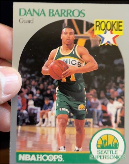 1990-91 Hoops #274 Dana Barros — front