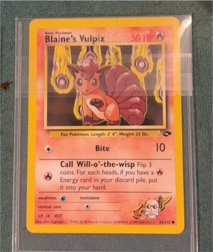 1999 Pokémon Gym Challenge #66 Blaine's Vulpix — front