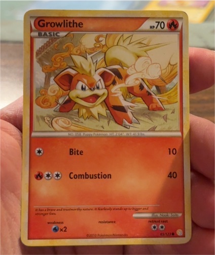 2010 HeartGold & SoulSilver #65 Growlithe — front
