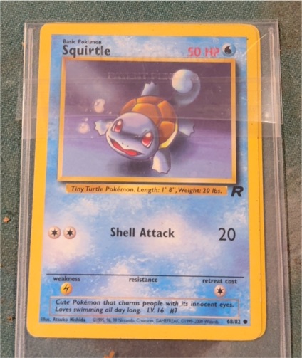 1999 Pokémon Team Rocket #68 Squirtle — front