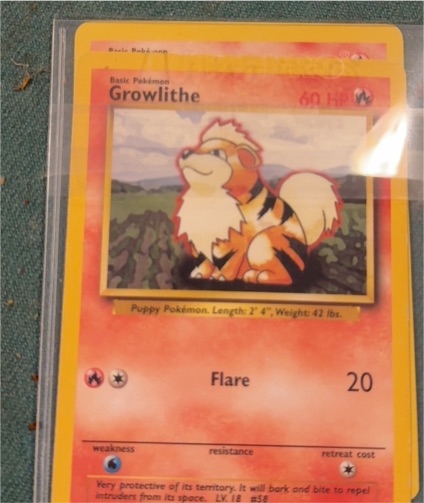 1999 Pokémon #28 Growlithe — front