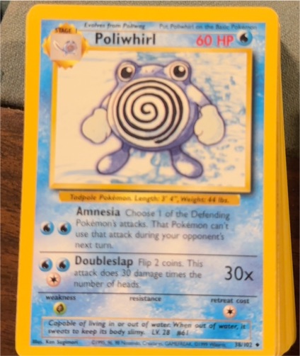 1999 Pokémon #38 Poliwhirl — front