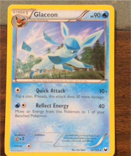 2010 Pokémon Dark Explorers #30 Glaceon — front