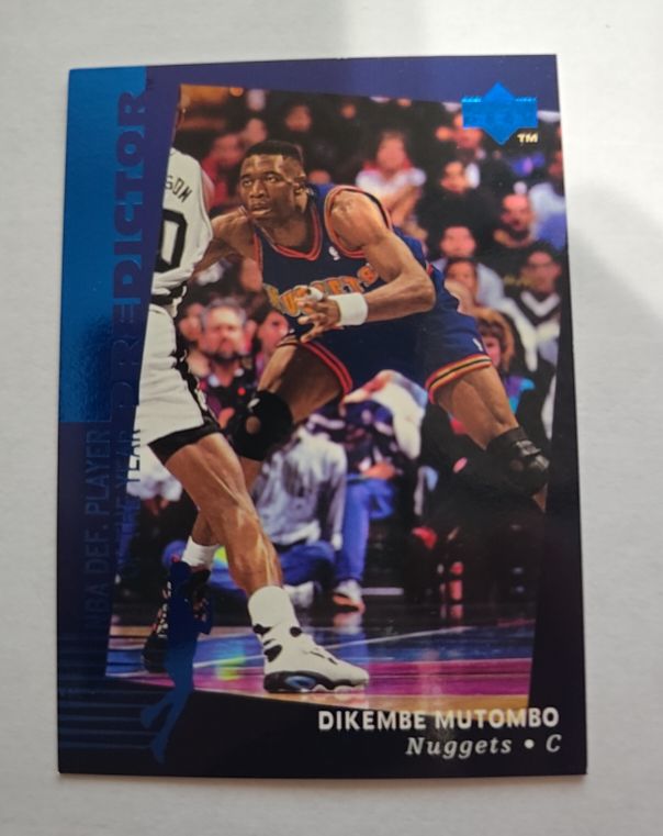 1994-95 Upper Deck Predictors Award Winners Dikembe Mutombo Denver Nuggets #H12 — front