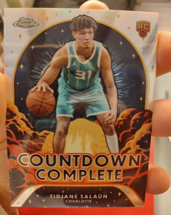 2024-25 Topps Chrome #CC-15 Tidjane Salaün Countdown Complete — front