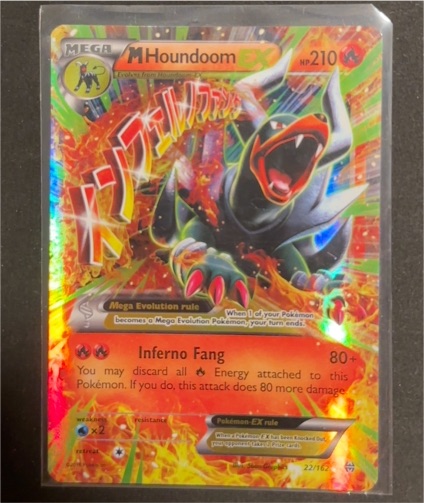 2015 Pokémon XY Breakthrough #22 Mega Houndoom EX — front