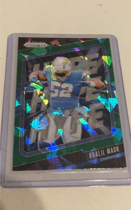 2024 Panini Prizm #10 Khalil Mack Hype Green Ice Prizm — front