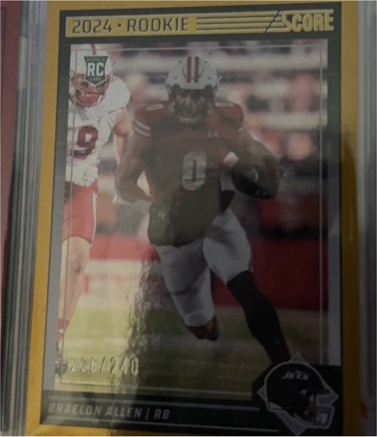 2024 Panini Score #390 Braelon Allen — front
