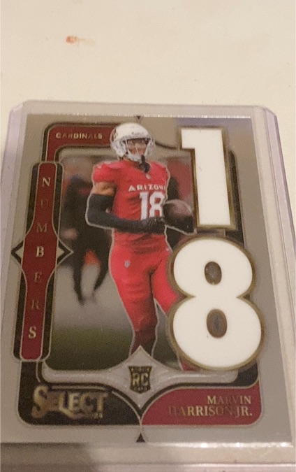 2024 Panini Select #4 Marvin Harrison Jr. Select Numbers — front