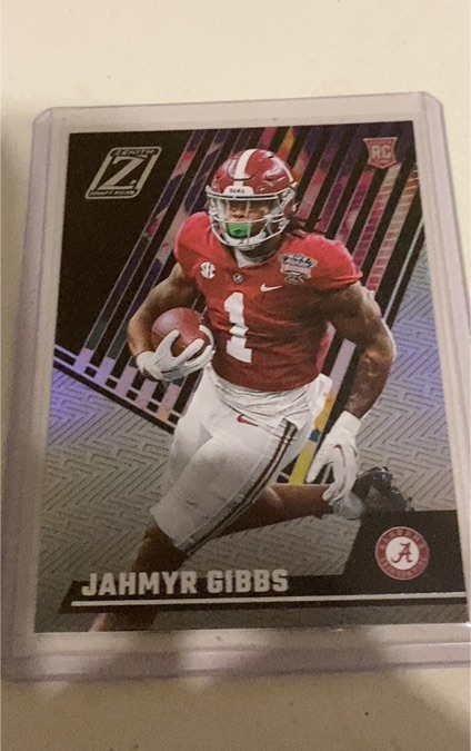 2023 Panini Chronicles Draft Picks Zenith #13 Jahmyr Gibbs — front
