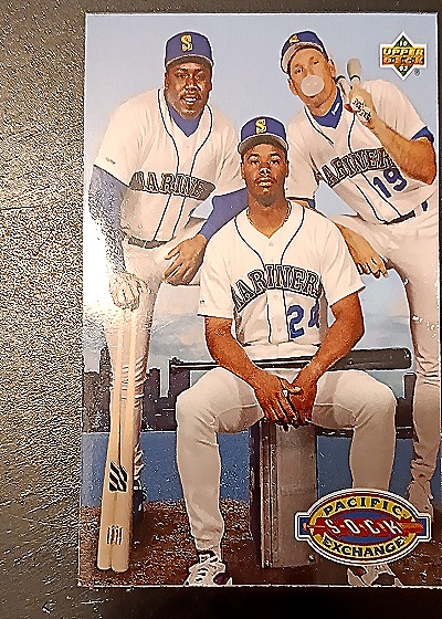 1993 Upper Deck #55 Ken Griffey Jr. / Buhner / Mitchell — front