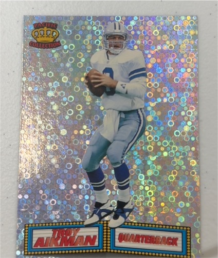 1994 Pacific Crown Collection Marquee Prisms #1 Troy Aikman — front