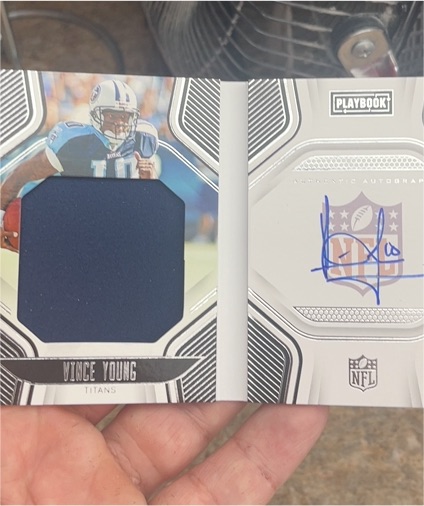 2022 Panini Playbook Vince Young Rookie Jersey Autograph Booklet — front
