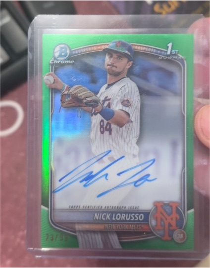 2025 Bowman Chrome #CPA-NL Nick Lorusso — front