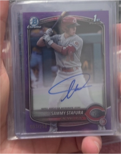 2025 Bowman Chrome #CPA-SS Sammy Stafura — front