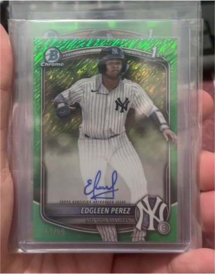2025 Bowman Chrome #CPA-EPZ Edgleen Perez — front