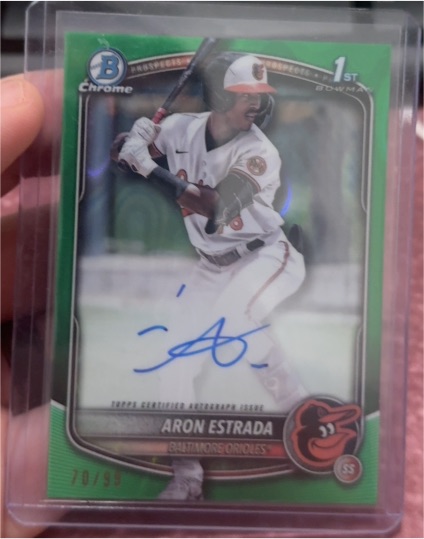 2025 Bowman Chrome Mojo Refractor #BCP-33 Aron Estrada Rookie RC — front