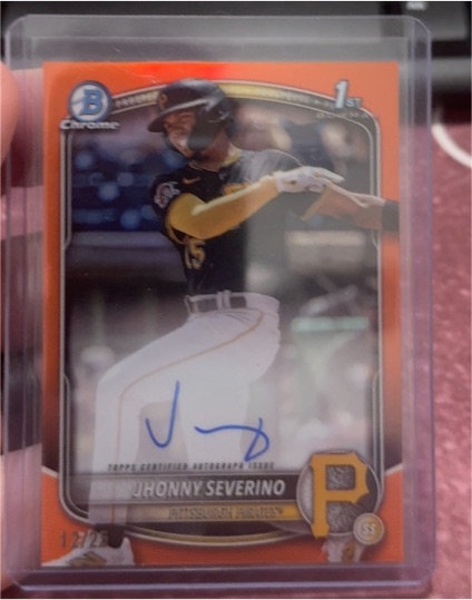 2025 Bowman Chrome #1 Jhonny Severino — front