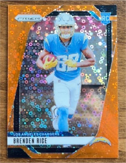 2024 Panini Prizm #313 Brenden Rice Orange Disco Prizm — front