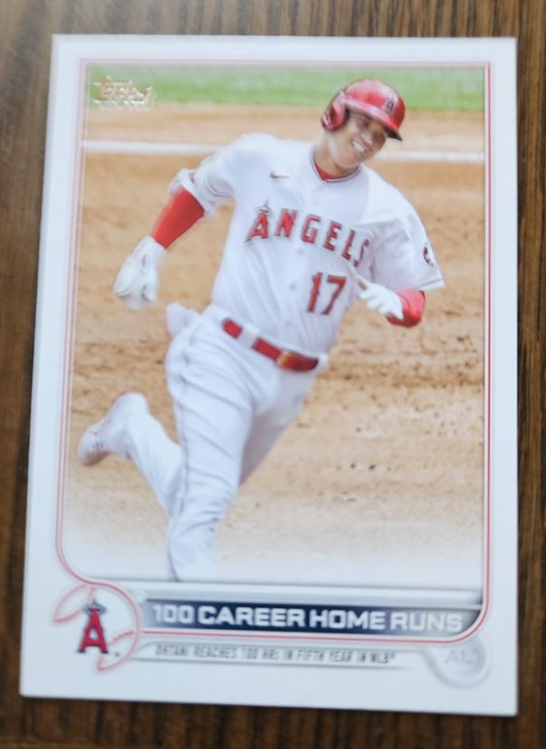 2022 Topps Update #US92 Shohei Ohtani 100 Career Home Runs — front