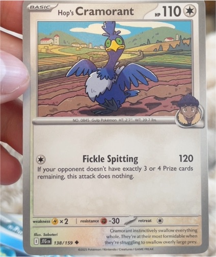2025 Pokémon SV09: Journey Together #138 Hop's Cramorant — front