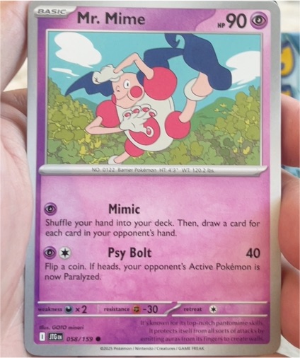 2025 Pokémon Scarlet & Violet Journey Together #058 Mr. Mime — front