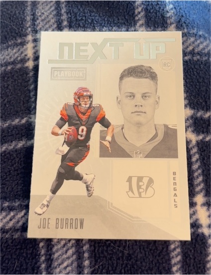 2020 Panini Playbook Next Up #NU-1 Joe Burrow Rookie — front