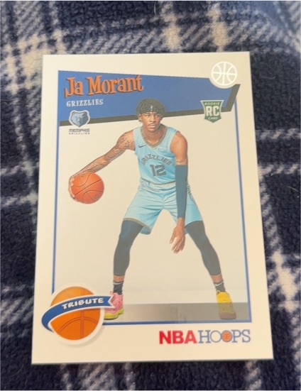 2019-20 Panini NBA Hoops Tribute #297 Ja Morant Rookie Card — front