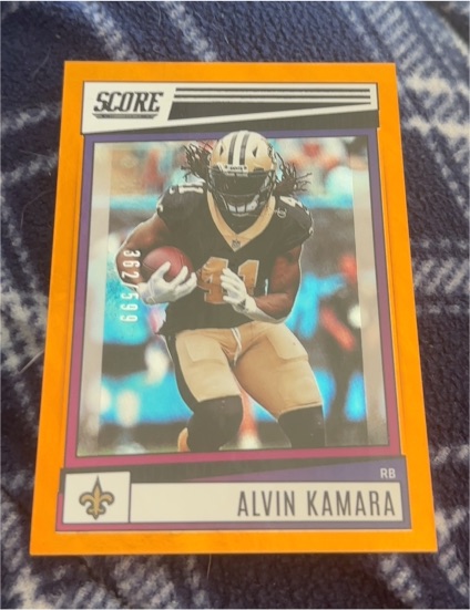 2022 Panini Score #58 Alvin Kamara — front