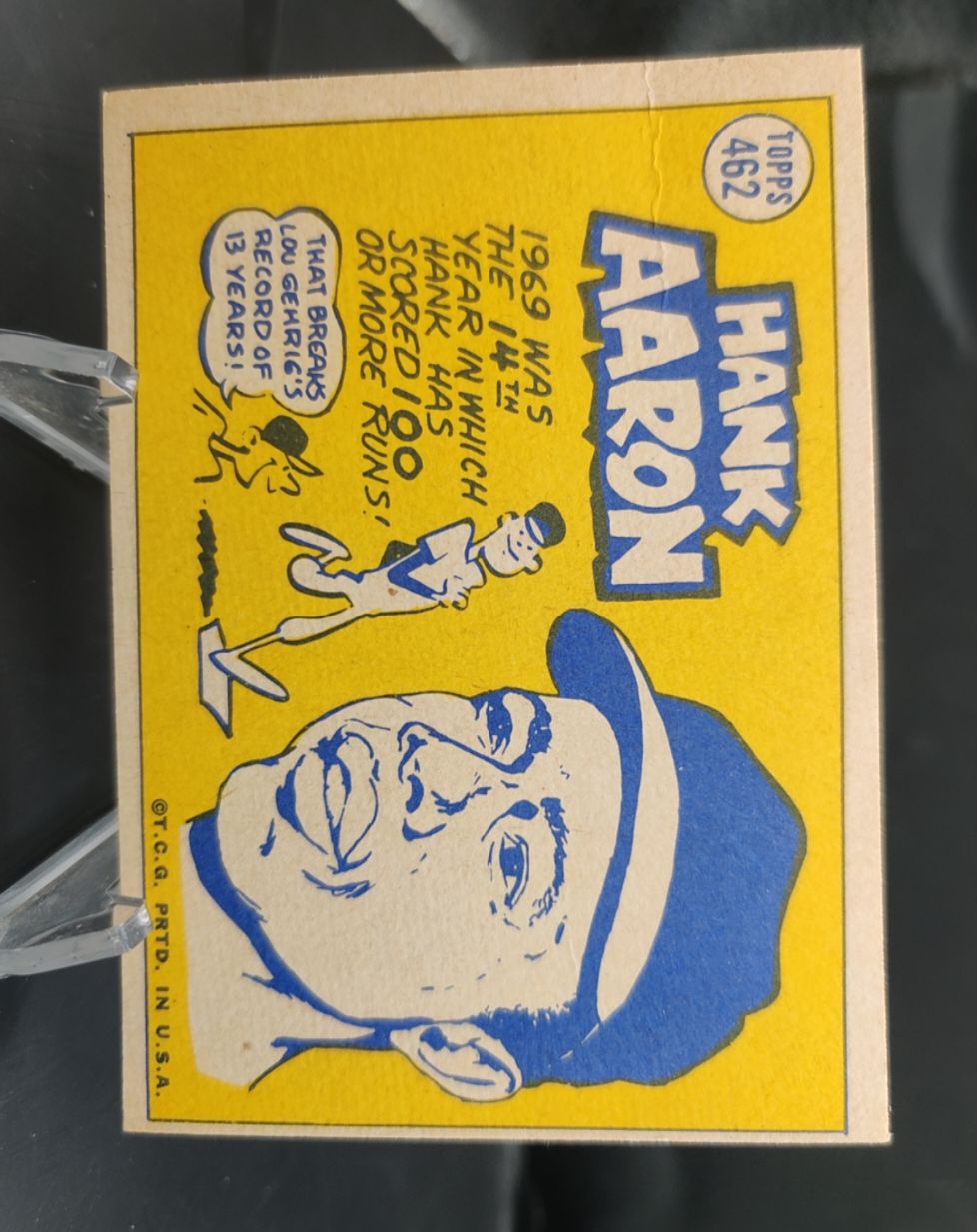 1969 Topps #462 Hank Aaron — front