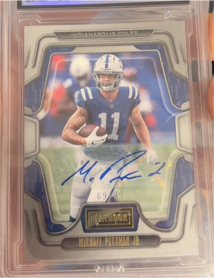 2022 Panini Playbook Signatures #69 Michael Pittman Jr. — front
