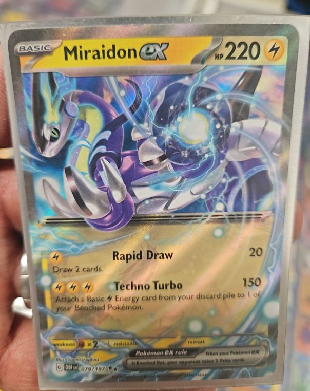 2023 Pokemon TCG SV03: Obsidian Flames #079/197 Miraidon ex — front