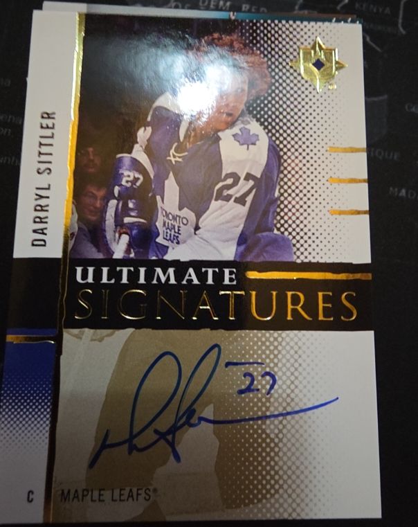 1997 Upper Deck Ultimate Signatures Darryl Sittler — front