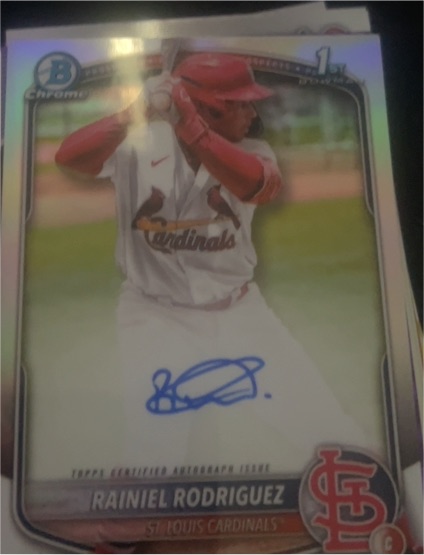 2025 Bowman Chrome #CPA-RR Rainiel Rodriguez — front