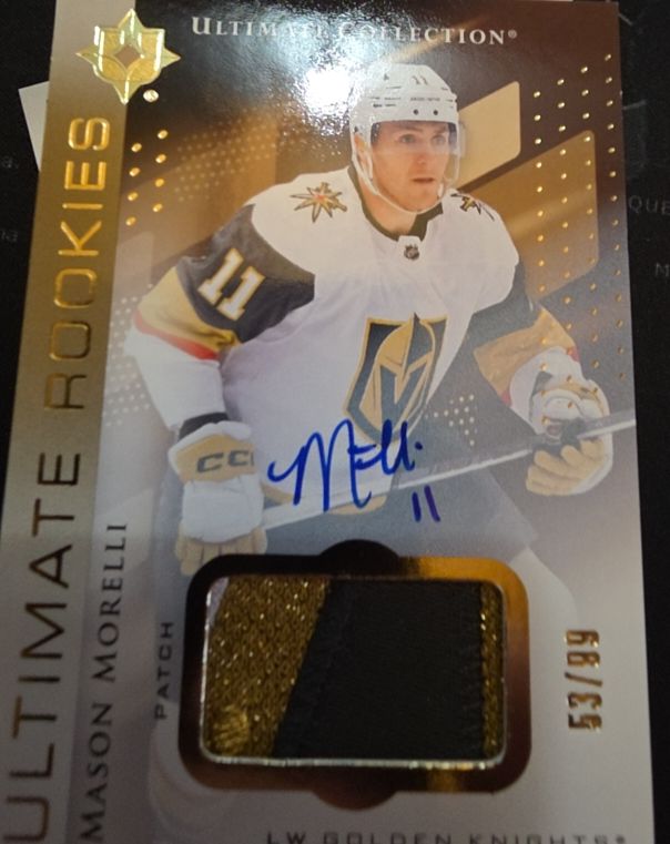 2024-25 Upper Deck Ultimate Collection Ultimate Rookies Patch Auto #164 Mason Morelli — front