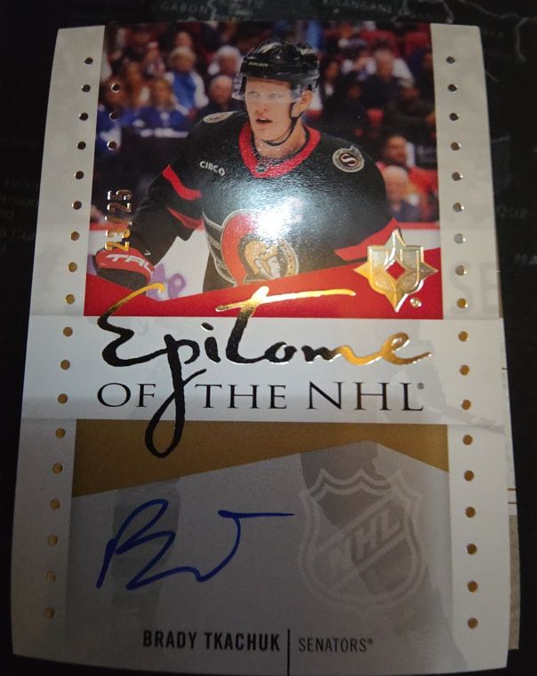 2021 Upper Deck Epilome of the NHL #EOTN-BT Brady Tkachuk — front