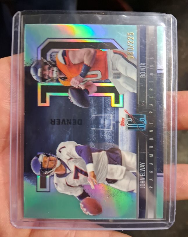 2024 Topps Signature Class Paramount Pairings #PP-2 John Elway / Bo Nix Broncos — front