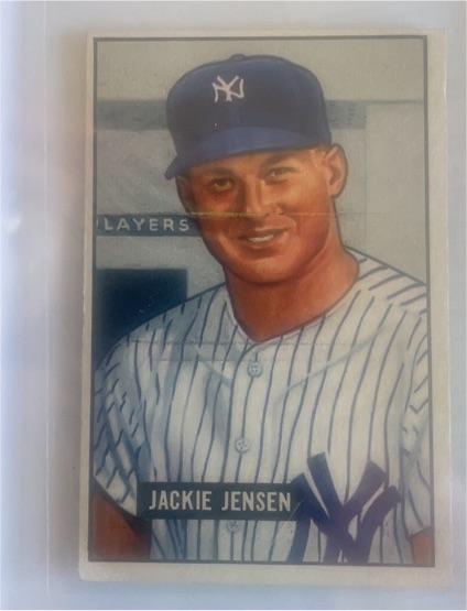 1951 Bowman #254 Jackie Jensen — front
